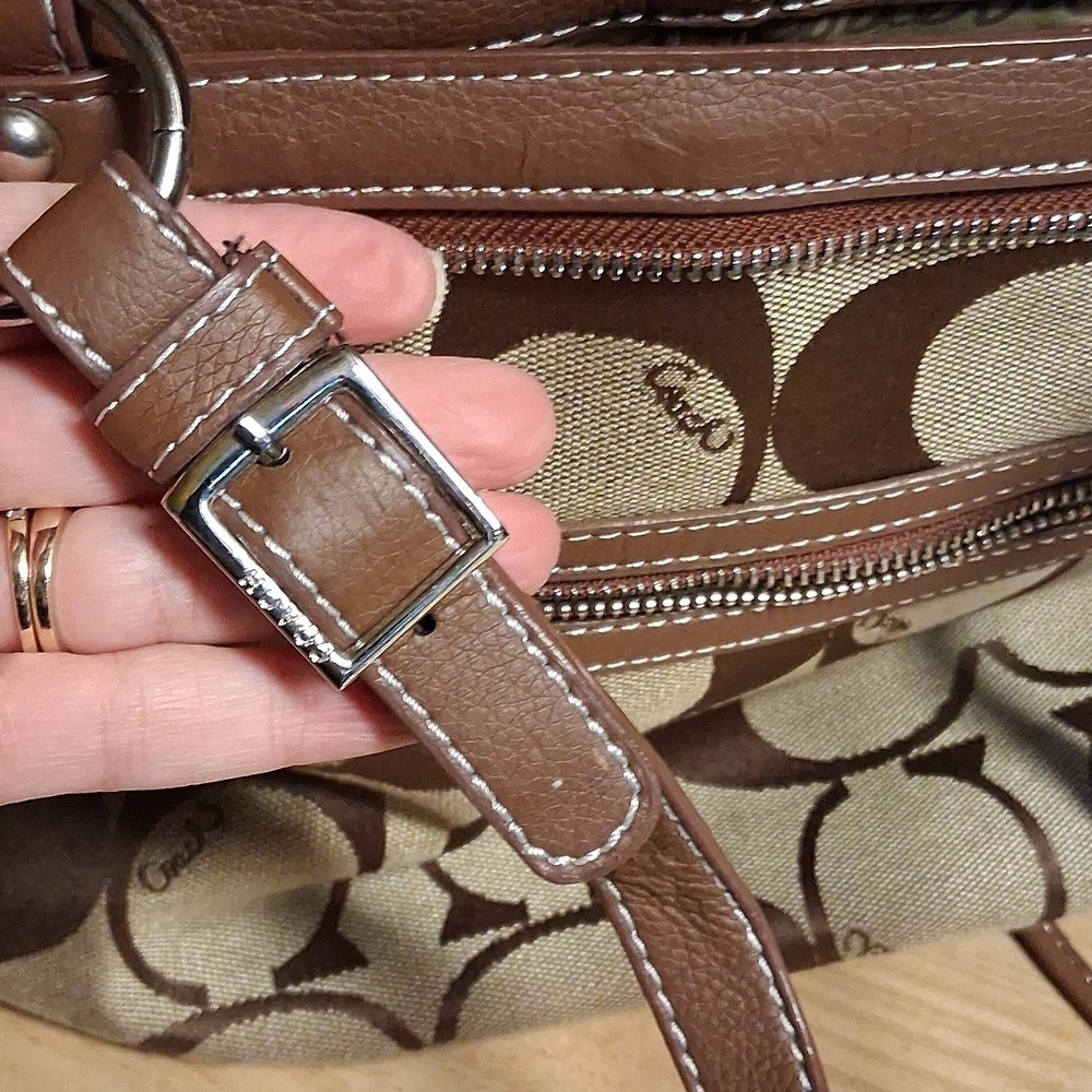 Fashion Monogram Handbag Two Strap Purse With Matching Rfid - Picture 10 of 16